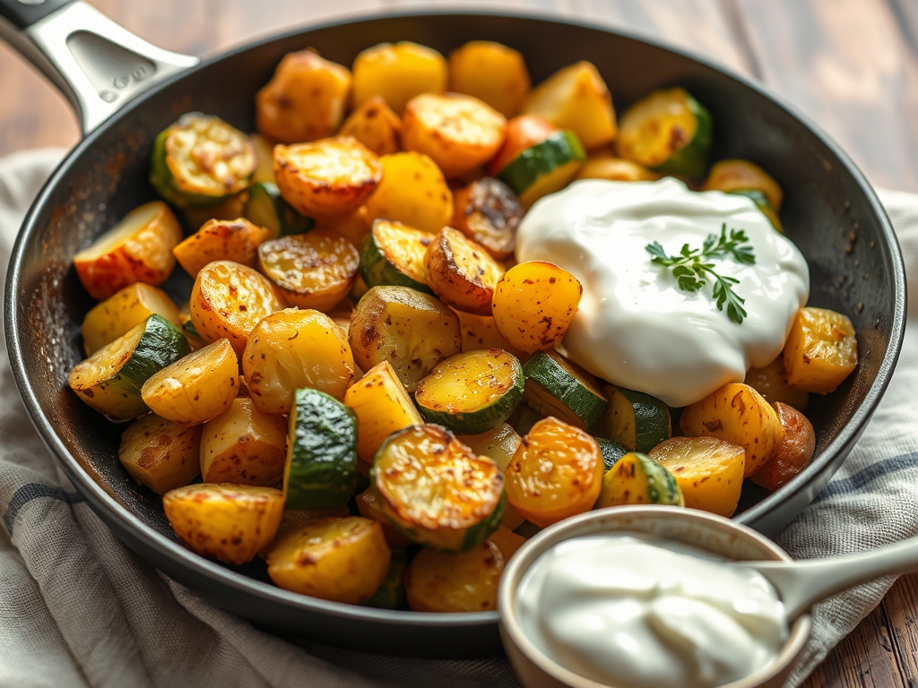 🥔🌿 Schnelles vegetarisches Kartoffel-Zucchini-Pfannengericht