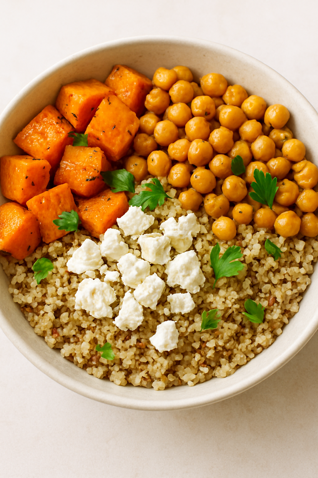 🌿 Herbstliche Quinoa-Gemüse-Bowl mit Hokkaido & Feta – dein gesunder Meal-Prep für kalte Tage