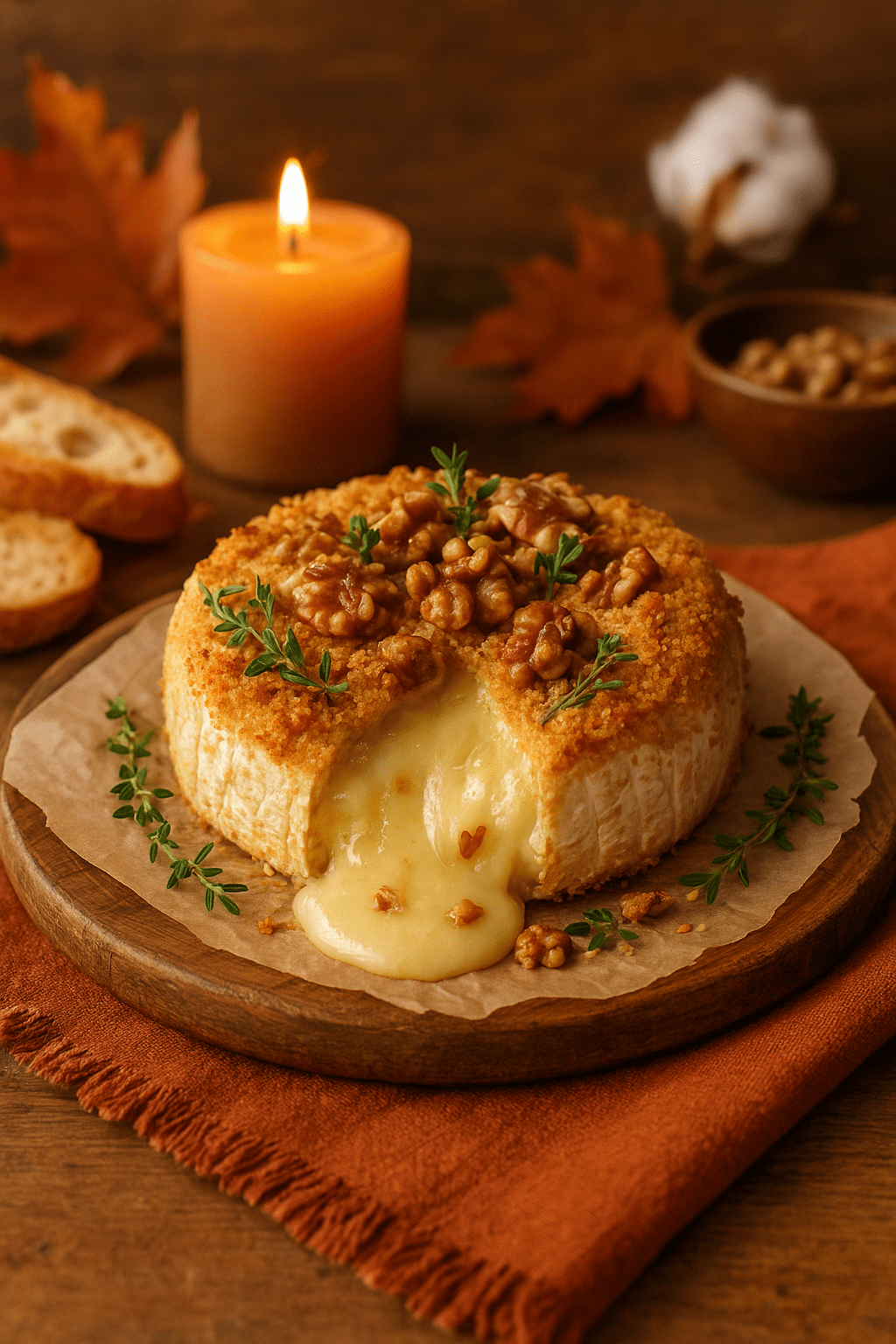 Crispy Baked Brie mit Thymian & Walnüssen – das virale Trendrezept für&nbsp;Käseliebhaber
