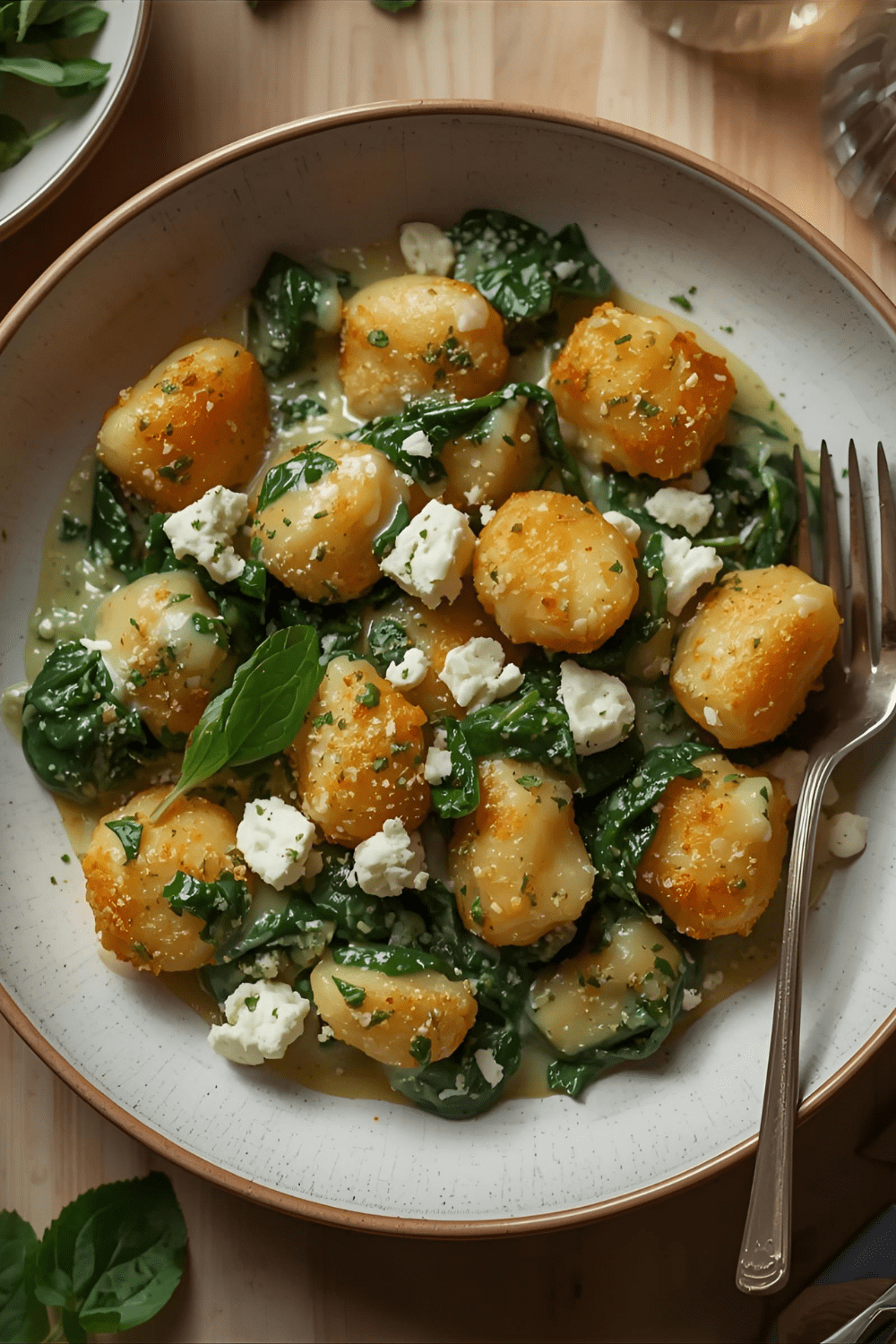 Cremige Gnocchi mit Spinat und Feta – Schnelles One-Pan Rezept unter 20&nbsp;Minuten