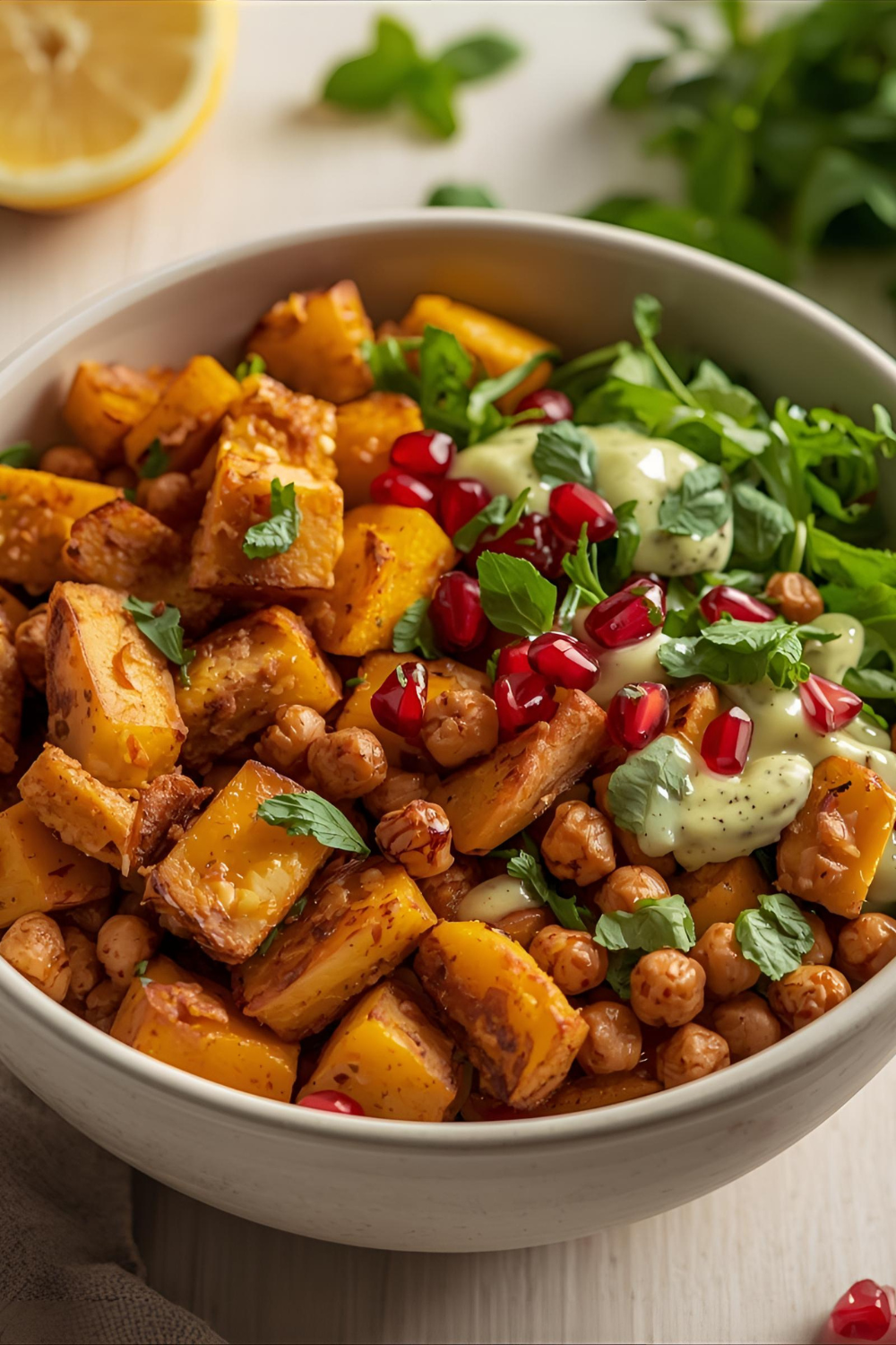 Ofenkürbis-Bowl mit Halloumi – gesund, sättigend & voller&nbsp;Herbst-Aromen