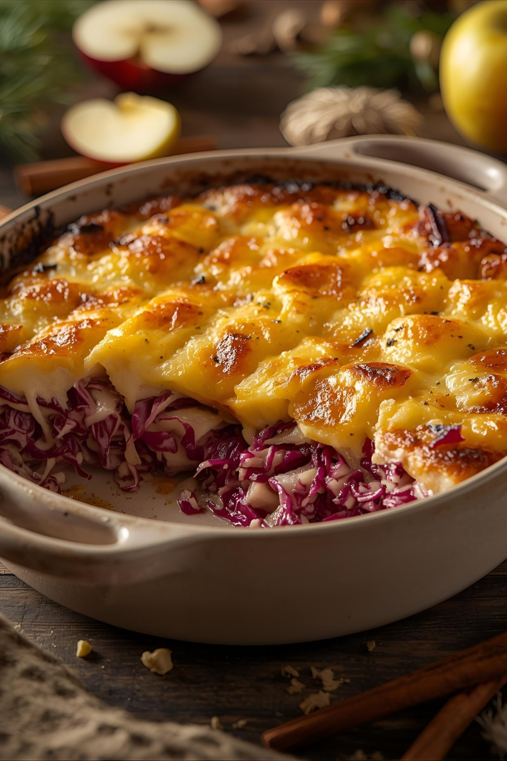 Winterlicher Rotkohl-Kartoffel-Auflauf – vegetarisches Wohlfühlessen aus dem&nbsp;Ofen