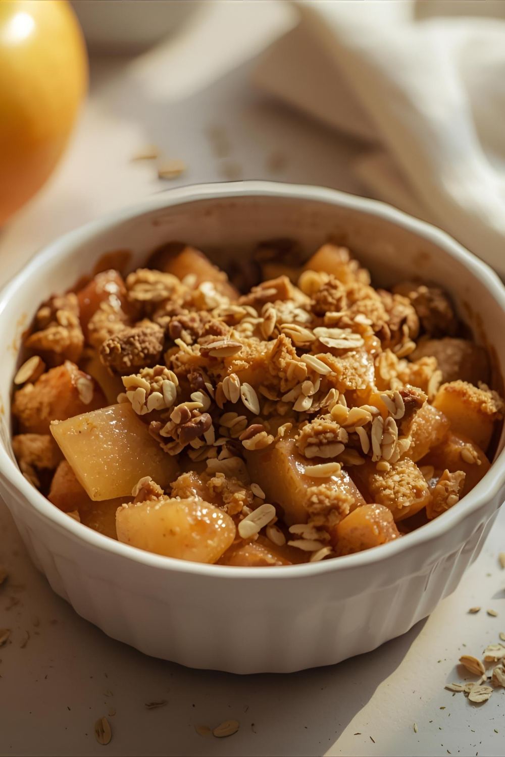 Mini-Apfelcrumble ohne Zucker
