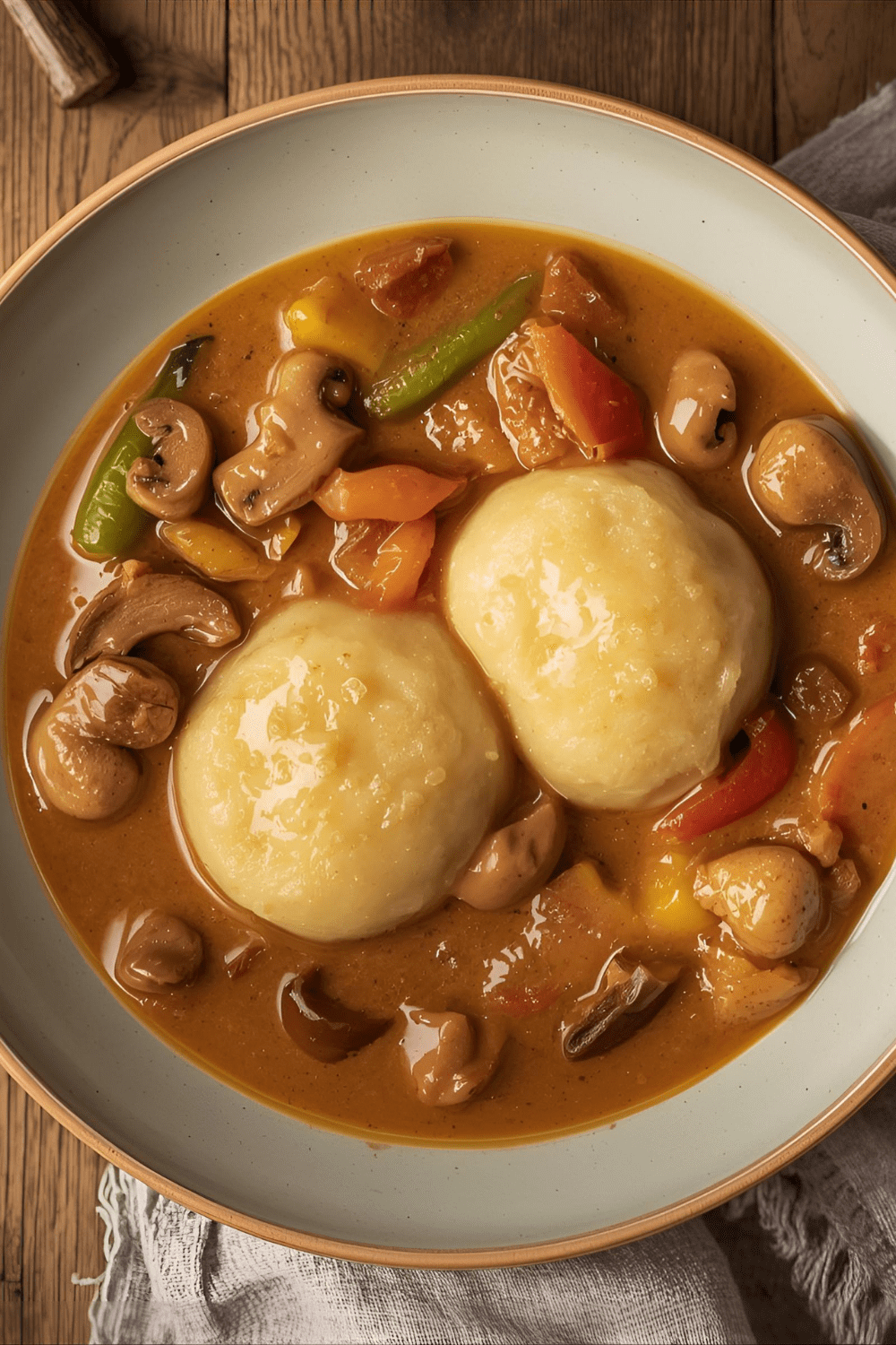 Pilz-Klöße-Gulasch