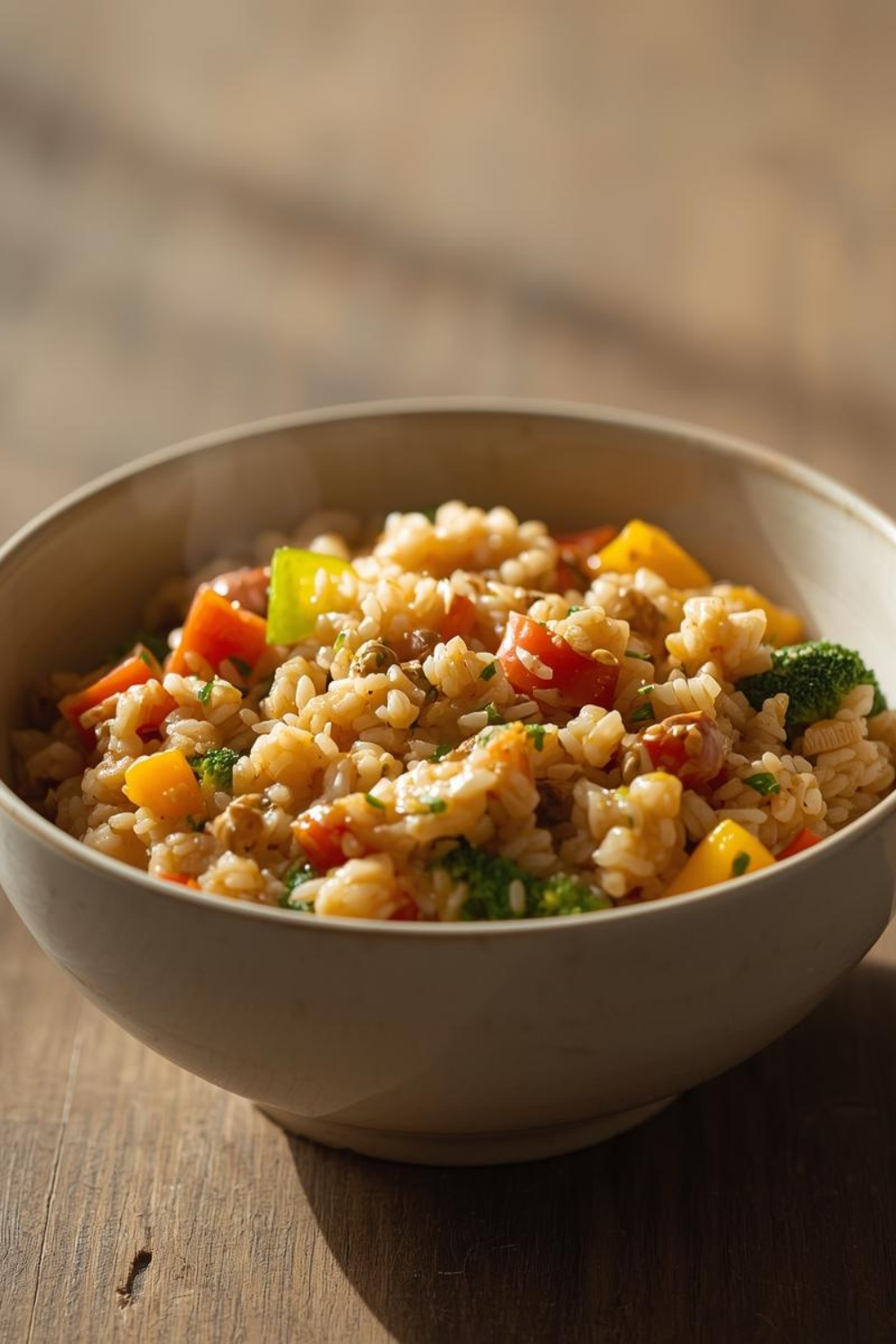 One-Pot Reis mit Gemüse & Erdnusssauce – cremig, einfach & vegan
