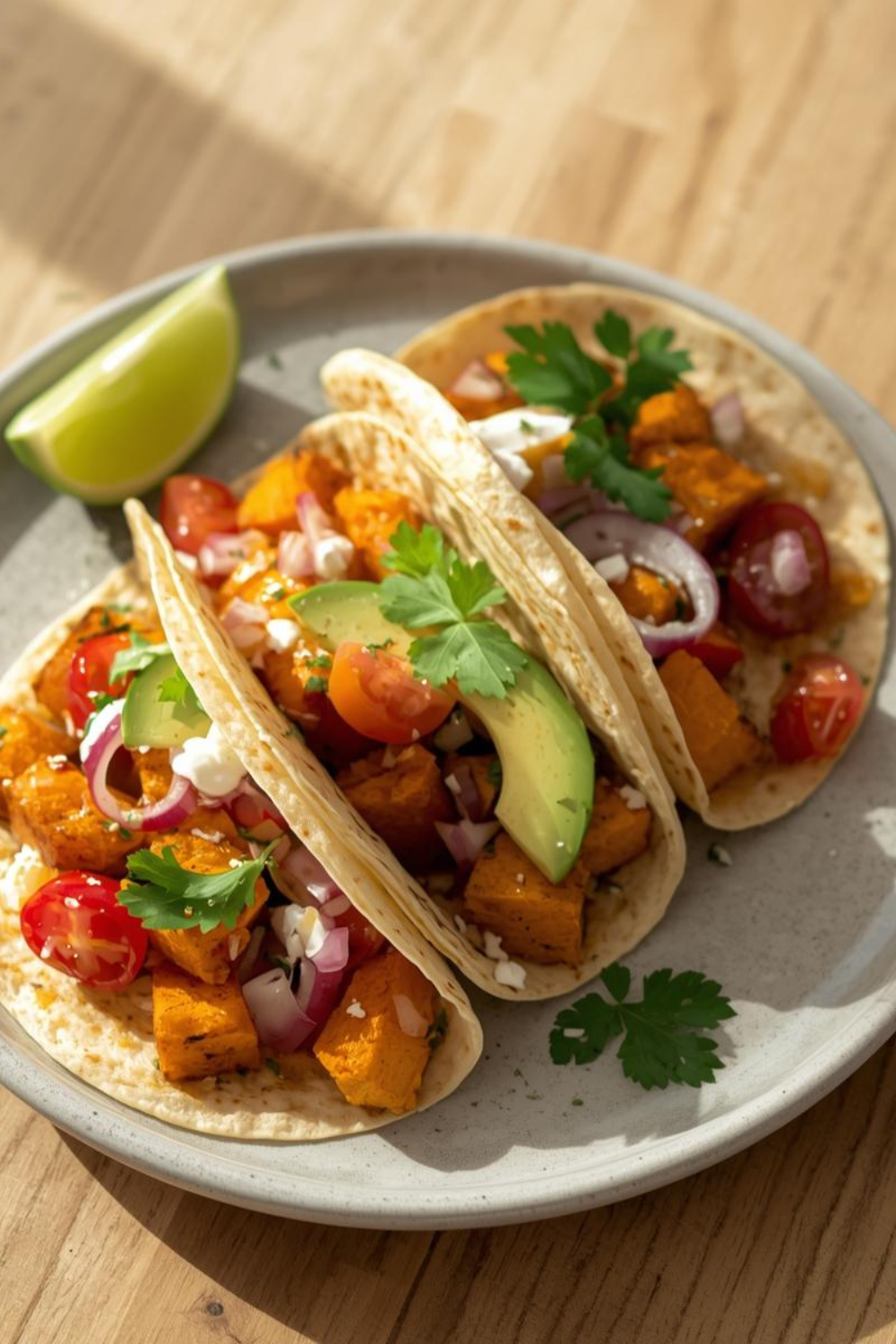 Süßkartoffel-Avocado-Tacos (vegan) – Würzig, cremig & in 25 Minuten fertig