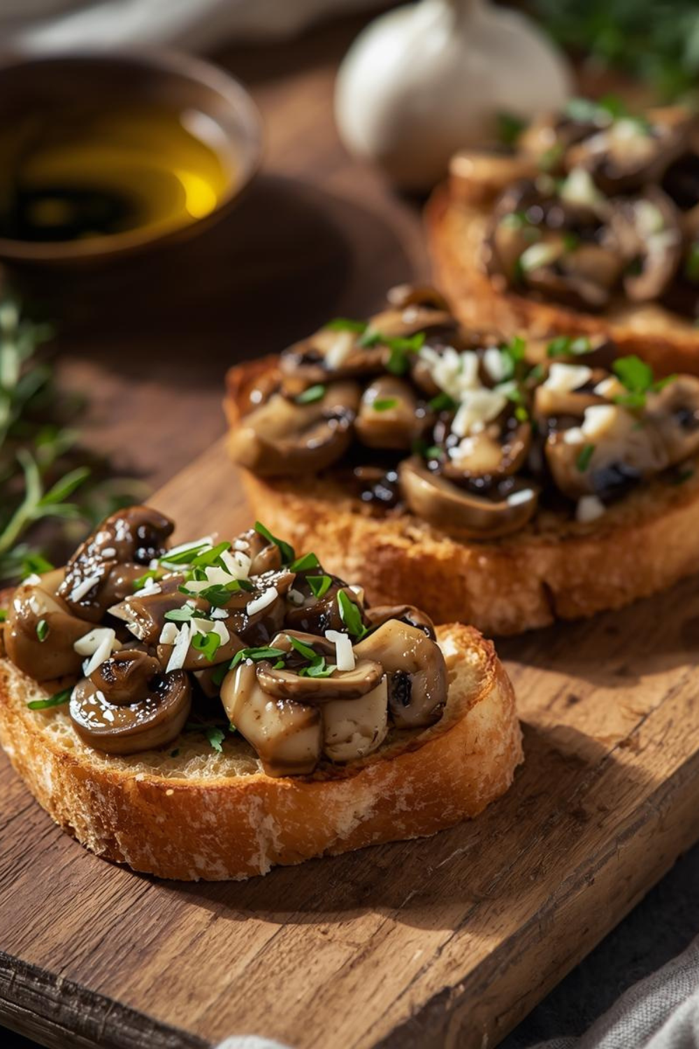 Pilz-Bruschetta mit Knoblauch – Aromatischer italienischer Klassiker