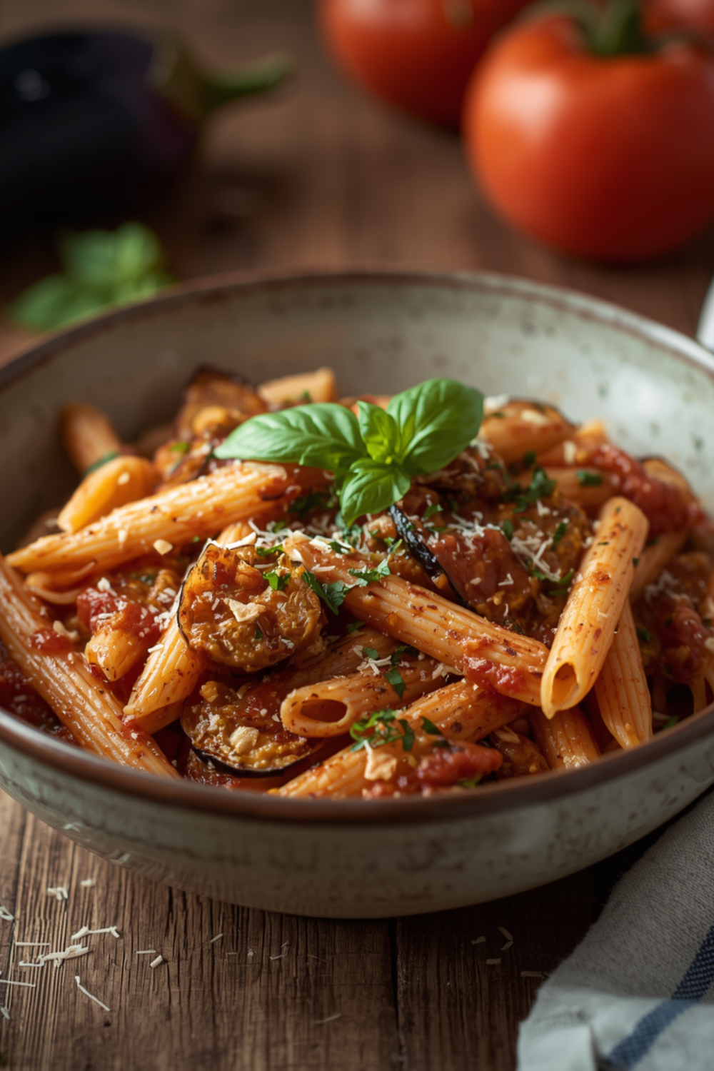 Auberginen-Pasta ohne Sahne (VEGAN) – In 30 Minuten