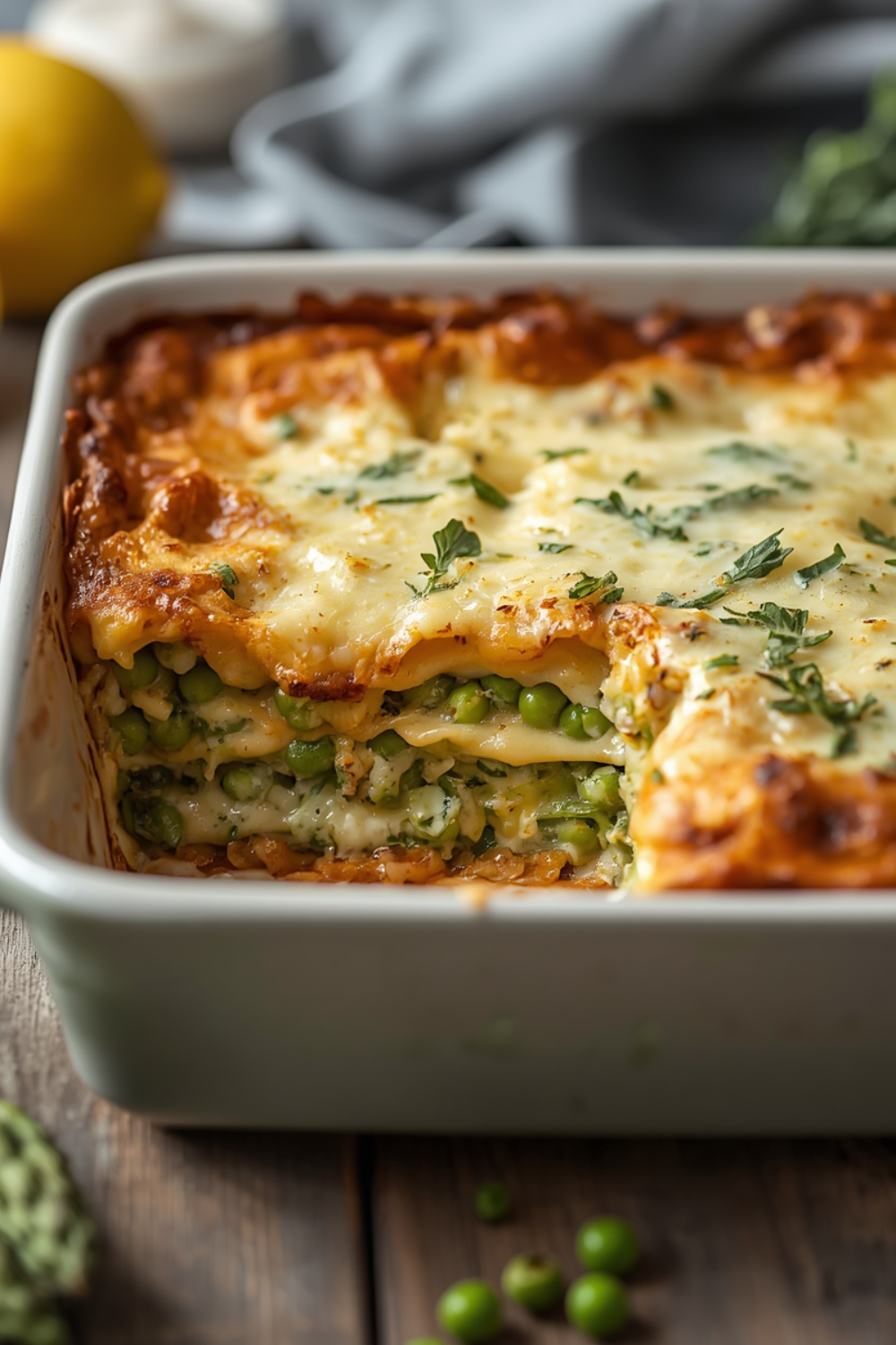 Lasagne mit Spargel, Erbsen und Zitronenbéchamel – Frühlingslasagne mit frischen Aromen