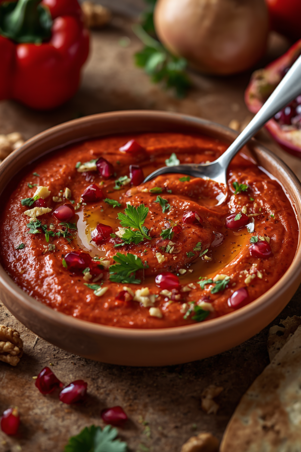 Muhammara – Orientalischer Paprika-Walnuss-Dip voller Aroma
